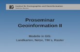 Institut für Kartographie und Geoinformation Matthias Backes Proseminar Geoinformation II Modelle in GIS: Landkarten, Netze, TIN´s, Raster.