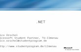 .NET Nico Orschel Microsoft Student Partner, TU-Ilmenau nico.orschel@studentprogram.de .