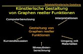 Künstlerische Gestaltung von Graphen reeller Funktionen Gestaltung von Graphen reeller Funktionen Computerbenutzung Interpretationen Umgang mit Materialien.