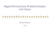 Algorithmisches Problemlösen mit Kara Klaus Becker 2012.