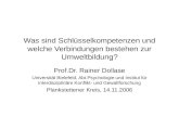 Was sind Schlüsselkompetenzen und welche Verbindungen bestehen zur Umweltbildung? Prof.Dr. Rainer Dollase Universität Bielefeld, Abt.Psychologie und Institut.