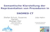 Semantische Klarstellung der Repräsentation von Prozeduren in SNOMED CT Med. Informatik, Universitätsklinikum Freiburg Computerlinguistik Universität Jena.