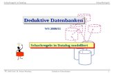 Schachbeispiel © 2000 Prof. Dr. Rainer Manthey Deduktive Datenbanken 1 Schachregeln in Datalog Deduktive Datenbanken WS 2000/01 Schachregeln in Datalog.