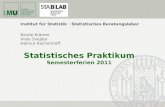 Institut für Statistik · Statistisches Beratungslabor Nicole Krämer Viola Svejdar Helmut Küchenhoff Statistisches Praktikum Semesterferien 2011.