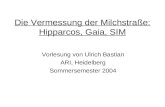 Die Vermessung der Milchstraße: Hipparcos, Gaia, SIM Vorlesung von Ulrich Bastian ARI, Heidelberg Sommersemester 2004.