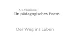 A. S. Makarenko Ein pädagogisches Poem Der Weg ins Leben.