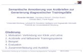 DELFI-20041 Semantische Annotierung von Arztbriefen zur Generierung diagnostischer Trainingsfälle Alexander Hörnlein 1, Stanislaus Reimer 2, Christian.