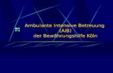 Ambulante Intensive Betreuung (AIB) der Bewährungshilfe Köln.