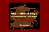 International Days International Days Soziale Berufe in Europa Schweden