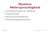 Datenbanksysteme für FÜ SS 2000 Seite 6 - 1 Worzyk FH Anhalt Masken Mehrsprachigkeit Anforderungen an Masken Farbeinsatz Benutzerinteraktion Gestaltungselemente.