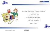 © Alexander König, 2008 Arnold Jansen Gymnasium 11-05-2010 Hybrides Lernen mit dem LMS Moodle.