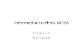 Informationstechnik WS06 Tobias Guhl Prof. Walter.