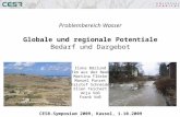 Problembereich Wasser Globale und regionale Potentiale Bedarf und Dargebot Ilona Bärlund Tim aus der Beek Martina Flörke Manuel Punzet Christof Schneider.