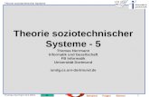 1 Thomas Herrmann 9.5.2001 Theorie soziotechnischer Systeme informatik & gesellschaft BeispieleFragenEbenen Theorie soziotechnischer Systeme - 5 Thomas.
