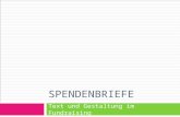 SPENDENBRIEFE Text und Gestaltung im Fundraising.