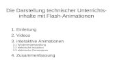 Die Darstellung technischer Unterrichts- inhalte mit Flash-Animationen 1. Einleitung 2. Videos 3. interaktive Animationen 3.1 Windenergiewandlung 3.2 elektrische.