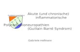 Akute (und chronische) inflammatorische Polyradikuloneuropathien (Guillain Barré Syndrom) Gabriele Hoffmann.