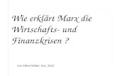 Wie erklärt Marx die Wirtschafts- und Finanzkrisen ? von Alfred Müller, Nov. 2010.