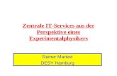 Zentrale IT-Services aus der Perspektive eines Experimentalphysikers Rainer Mankel DESY Hamburg.