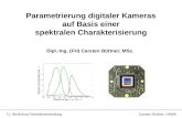 11. Workshop Farbbildverarbeitung Carsten Büttner, HAWK Dipl.-Ing. (FH) Carsten Büttner, MSc. Parametrierung digitaler Kameras auf Basis einer spektralen.