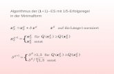 Algorithmus der (1 + 1) – ES mit 1/5-Erfolgsregel in der Minimalform { {