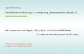 Ingo Rechenberg PowerPoint-Folien zur 4. Vorlesung Biosensorik / Bionik II Biosensoren mit Algen, Muscheln und Kartoffelkäfern Exotische Biosensoren im.