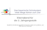Das bayerische Schulsystem Viele Wege führen zum Ziel Elternabend für die 3. Jahrgangsstufe Staatliche Schulberatungsstelle für München Stadt und Landkreis,