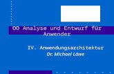 OO Analyse und Entwurf für Anwender IV. Anwendungsarchitektur Dr. Michael Löwe.
