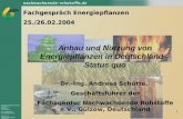 Fachagentur Nachwachsende Rohstoffe e.V. Hofplatz 1 18276 Gülzow Tel. 03843/6930-0 Fax 03843/6930-102   1 Anbau.