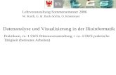 Lehrveranstaltung Sommersemester 2006 Datenanalyse und Visualisierung in der Bioinformatik W. Kurth, G. H. Buck-Sorlin, O. Kniemeyer Praktikum, ca. 1 SWS.