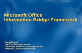 Microsoft Office Information Bridge Framework Jens Häupel.NET Technologieberater Developer Platform & Strategy Group Microsoft Deutschland GmbH.
