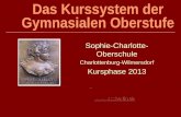 Das Kurssystem der Gymnasialen Oberstufe Sophie-Charlotte- Oberschule Charlottenburg-Wilmersdorf Kursphase 2013.