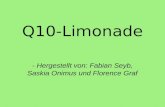 Q10-Limonade - Hergestellt von: Fabian Seyb, Saskia Onimus und Florence Graf.