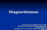 Magnetismus JoGU Mainz WS 2006/07 22.01.2007 Seminar zum physikalischen Praktikum für Fortgeschrittene Leitung Prof. H.-G. Sander; Betreuung: PD Dr. T.