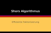 Shors Algorithmus Effiziente Faktorisierung. 16. Januar 2003 Gregor Rößle - Shors schnelle Faktorisierung2 I Motivation l Kryptographie (RSA): p, q: große.