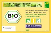 © BLE 2004 1 W. Janka - BS Neumarkt Informationsmaterialien für den Unterricht am Beispiel Berufsschule Landwirtschaft.