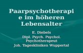 Paarpsychotherapie im höheren Lebensalter E. Diebels Dipl. Psych. Psychol. Psychotherapeut Joh. Tageskliniken Wuppertal.