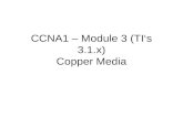 CCNA1 – Module 3 (TIs 3.1.x) Copper Media. Atom-Modell u. Coulombsches Gesetz Anzahl Protonen = Anzahl Elektronen Neutronen bzgl. Leitfähigkeit neutral.