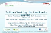 1 Eine Machbarkeits- und Ist-Analyse im Bereich des Barnimer Wegenetzes mit dem Ziel der Angebotserweiterung im Aktivtourismus für alle Generationen Inline-Skating.