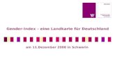 Gender-Index – eine Landkarte für Deutschland am 11.Dezember 2008 in Schwerin.