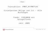 Übungen Petra Schröder (Ref. 05) Transaktion: FMRP_RFFMEP1AX Einzelposten Obligo und Ist – Alle Buchungen Fonds: 31010060 mit Spiegelfonds Jahr: 2009.