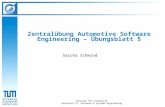 Fakultät für Informatik Lehrstuhl IV: Software & Systems Engineering Zentralübung Automotive Software Engineering – Übungsblatt 5 Sascha Schwind.