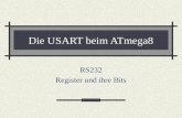 Die USART beim ATmega8 RS232 Register und ihre Bits.