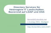 Directory Services für Heterogene IT Landschaften. Basierend auf LDAP und OSS Bernd@Eckenfels.net Linuxtag 2001, Stuttgart