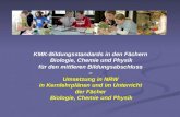 KMK-Bildungsstandards in den Fächern Biologie, Chemie und Physik für den mittleren Bildungsabschluss – Umsetzung in NRW in Kernlehrplänen und im Unterricht.