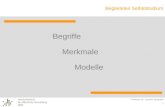 Begleitetes Selbststudium Professor Dr. Joachim Burgheim 1 Begriffe Merkmale Modelle.
