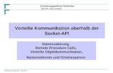 Forschungszentrum Karlsruhe Technik und Umwelt Clemens Düpmeier, 11.02.2014 Verteilte Kommunikation oberhalb der Socket-API Datencodierung, Remote Procedure.