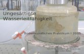 Ungesättigte Wasserleitfähigkeit Bodenkundliches Praktikum I 2005 Benjamin Fricke, Tobias Hohenbrink, Felix Kruck, Tobias Lange, Daniel Müller und Torben.