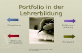 Portfolio-Team am Studienseminar Rüsselheim -Alfter/Seidel- 1 Portfolio in der Lehrerbildung Einführung / Anleitung Werdegang Bilanz und Perspektiven Orientierung.