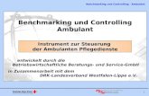 Benchmarking und Controlling - Ambulant 1 Instrument zur Steuerung der Ambulanten Pflegedienste Benchmarking und Controlling Ambulant entwickelt durch.